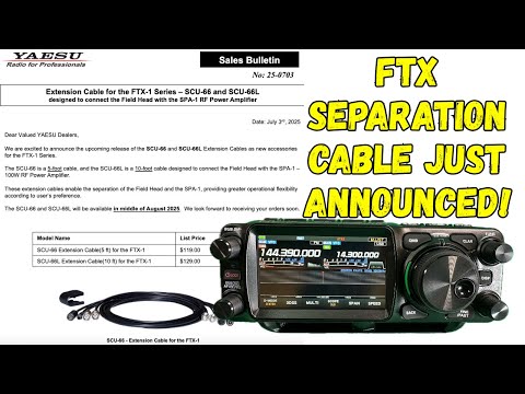 Is Yaesu Back Peddling?  New FTX Separation Cable Announced!