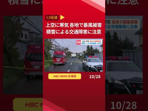 28日朝の北海道上川町の様子です。 断続的に雪が降り、ひと晩ですっかり冬の景色に様変わりしました。#上川#雪#shorts