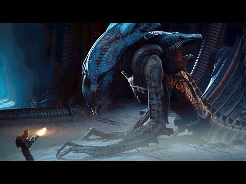 Alien King Xenomorph Destroys Everyone Scene 4K (2023) - Aliens Dark Descent