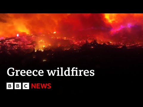 Rhodes and Corfu wildfires: Thousands evacuated from island fires - BBC News