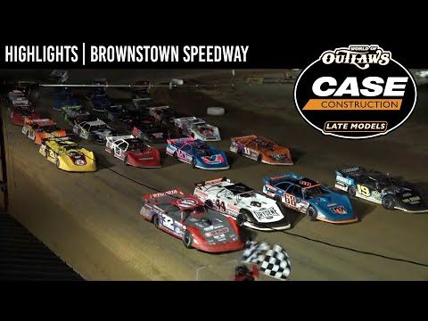 World of Outlaws CASE Late Models | Brownstown Speedway | October 6, 2023 | HIGHLIGHTS - dirt track racing video image