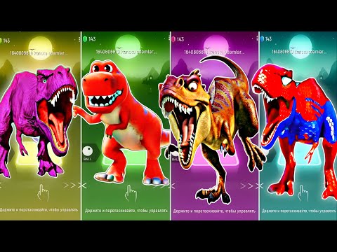 Jurassicworld Tyranasaurus Indominus T-rex🦖 Tiles Hop Edm Rush