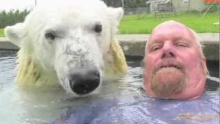 The Only Man In The World Who Can Swim With A Polar Bear