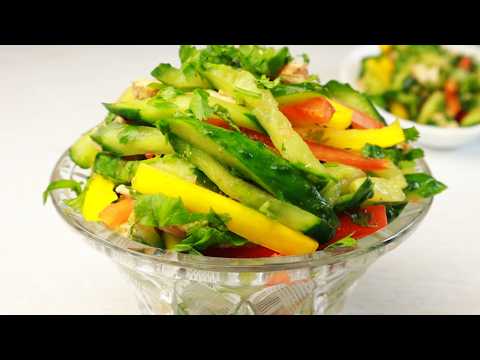 🥒После этого салата огурцы дома не залеживаются ! Азиатский салат с курицей