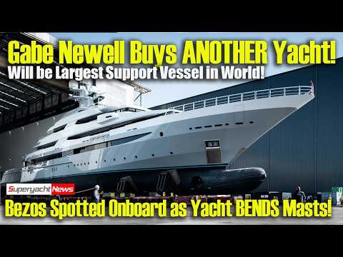 Jeff Bezos Onboard as His $500M Yacht BENDS Masts Crossing the Panama Canal | SY News Ep569