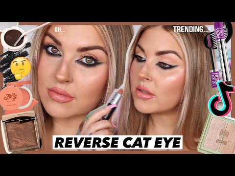 i tried the VIRAL reverse cat eye look... and.... ? CC GRWM