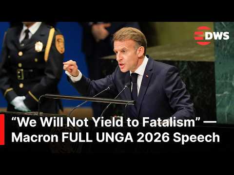 FULL POWERFUL SPEECH: Macron at UNGA 2026 | Ukraine, Gaza, Russia, UN Reform,International Law |AC1E