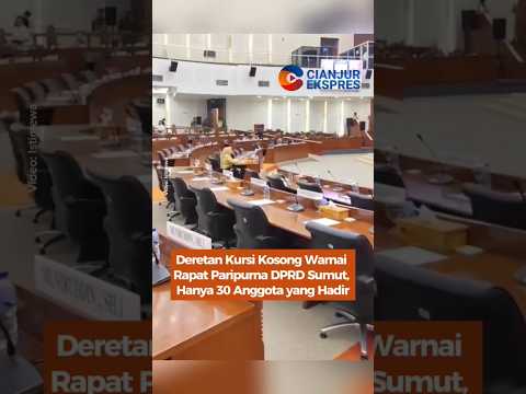 Deretan Kursi Kosong Warnai Rapat Paripurna DPRD Sumut, Hanya 30 Anggota yang Hadir