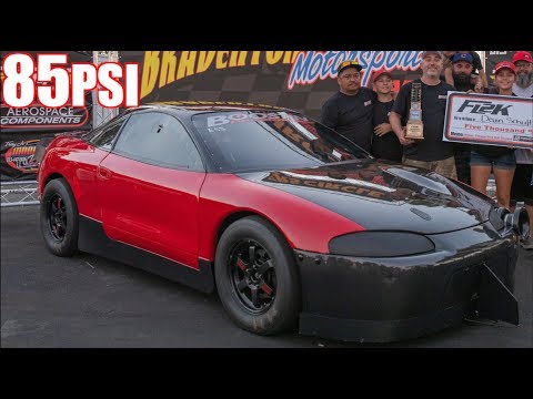 Red Demon 1800HP 4cyl on 85PSI UPSETS Domestics - Quickest Manual Car on the Planet!