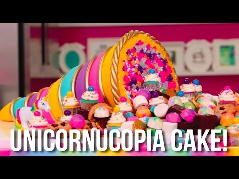 How To Make A Thanksgiving UNICORN CORNUCOPIA CAKE! A Bounty Of Cookies, Brownies And Cupcakes! - UCvM1hVcRJmVWDtATYarC0KA