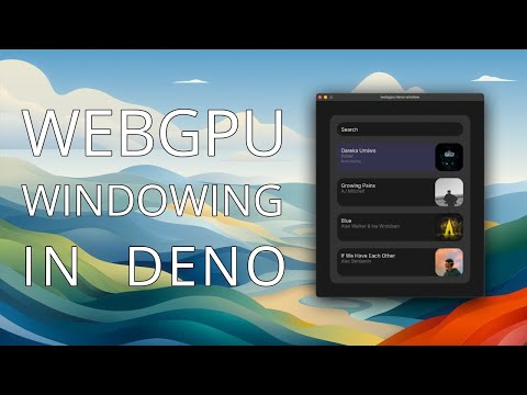 WebGPU Windowing in Deno