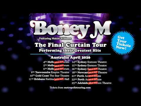 Boney M featuring Maizie Williams - The Final Curtain Australian Tour April 2026
