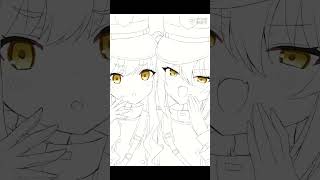 【メイキング】ヒカリノゾミ線画から色分け【ブルアカ】