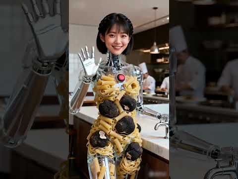 Truffle CarbonaraAlfredo Sauce Dispenser Robot, in Service #futuristic #robot #technology #humanoid