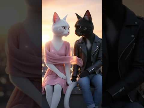 A beautiful couple and their baby #cat #shorts #catshorts #catbaby