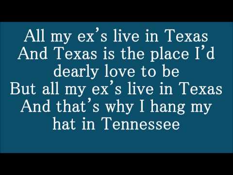 George Strait All My Ex's Live In Texas Lyrics