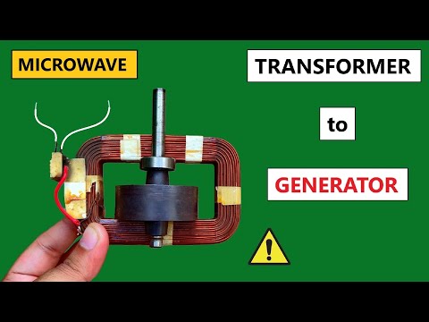 220V Microwave Transformer to AC Electric Generator 100W DIY ( Type  -1 )