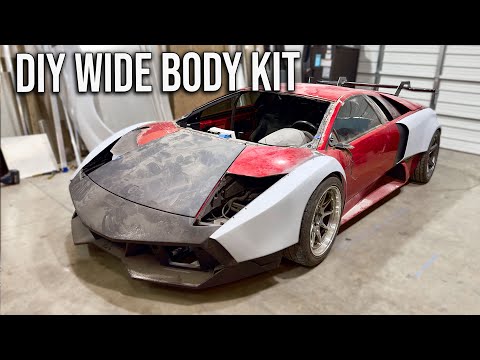 Crashed Lamborghini Transformation: Wide Body Kit & Camera Mirrors