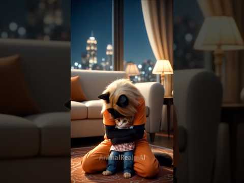 He hurt his family. #shorts #cutecat #kitten #aicat #catshorts #catlovers #kitty