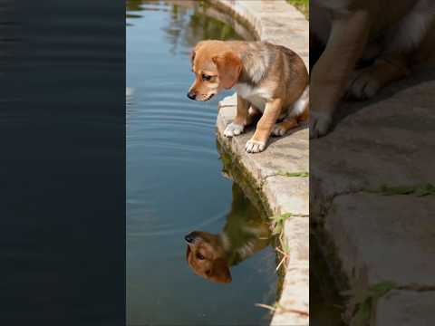 When a Puppy Learns About Its Reflection 🪞🐶 | A Lesson About Seeing Yourself Kindly