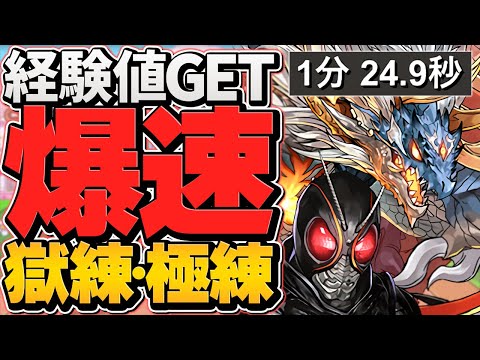 1周1分台で5000万経験値！ランク上げ編成4パターン解説！！極練&獄練11倍イベ対応！1100メモリアルを引こう！ シヴァドラ,ゲルググ,BLACKSUN 【パズドラ】
