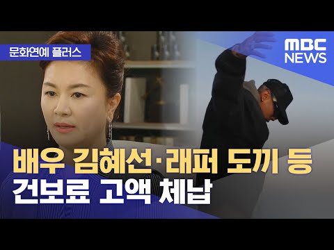 [문화연예 플러스] 배우 김혜선·래퍼 도끼 등 건보료 고액 체납 (2023.12.28/뉴스투데이/MBC)