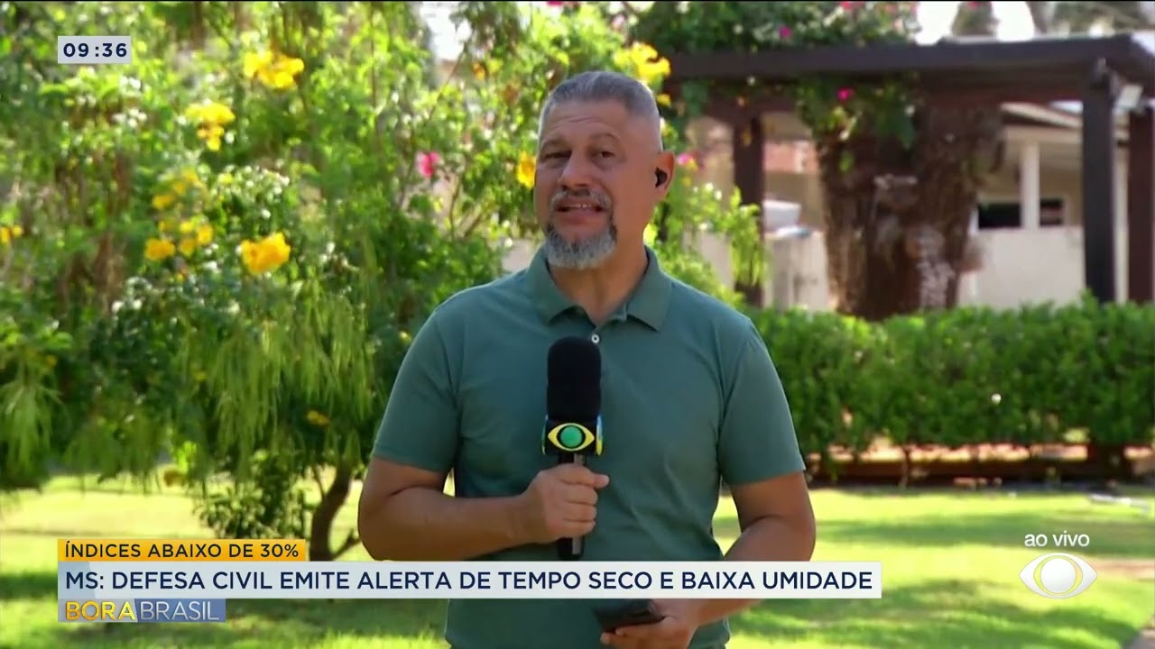 Defesa Civil emite alerta de tempo seco e baixa umidade no Mato Grosso do Sul