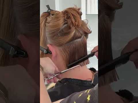 Layer haircut short bob #haircut #hair #hairstyle #beauty #video #blowup #short #shorts #usa