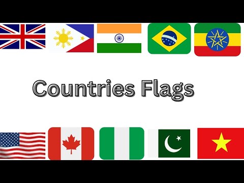 All Countries flags names 🌍 | Flag| Educational video 