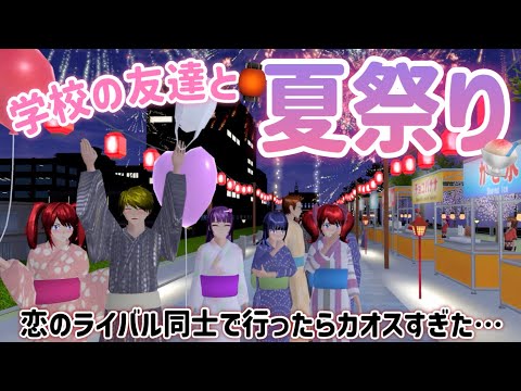 【サクシミュ】学校の友達と夏祭り🍧バレずにキスをしたらとんでもなかった....「サクラスクールシミュレーター」