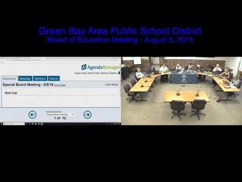 GBAPSD Board of Education Meetings: July 29, 2019 and August 5, 2019