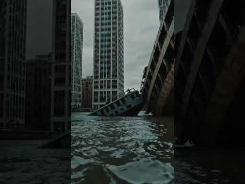 في بحر مظلم… سفينة مقلوبة، والأمواج تخفي أسرار مرعبة! 🌊💀#Horror #DarkSea #Shipwreck #action