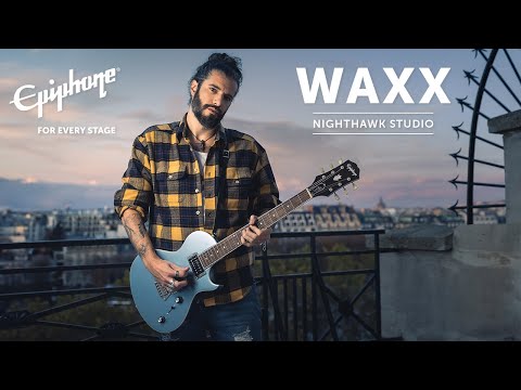 Epiphone Waxx Nighthawk Studio in Pelham Blue