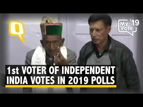 Video - 1st Voter of Independent India, Casts His Vote in 2019 LS Polls