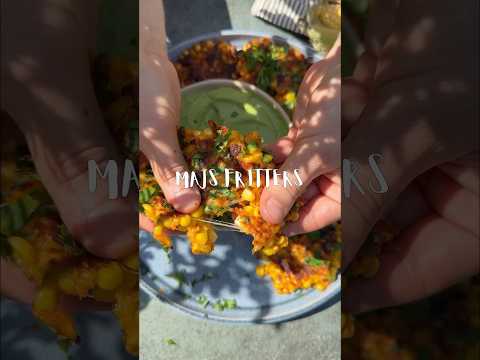Sprøde majs fritters - nemme vegetariske deller med majs og ost