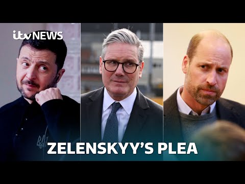 Zelenskyy makes plea to Europe as Prince William visits Ukrainian refugees in Estonia | ITV News