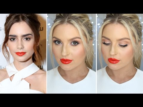 Lily Collins Inspired Makeup ♡ Bright Eyes & Glossy Orange Lips! - UCMpOz2KEfkSdd5JeIJh_fxw