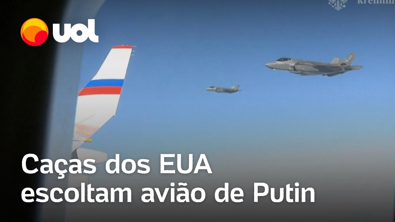 Rússia divulga imagens de caças americanos F 22 escoltando Vladimir Putin veja vídeo