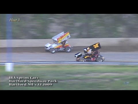 Interstate Racing Association (IRA) 410 Sprints - Hartford Speedway Park, Hartford, MI May 22, 2009 - dirt track racing video image