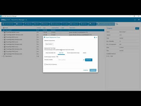 Dell Repository Manager 3.4 Export Options Overview