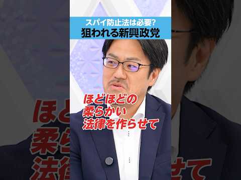 【狙われる新興政党】「スパイ防止法」必要？