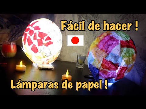 Cómo hacer una lámpara de papel estilo japonés!