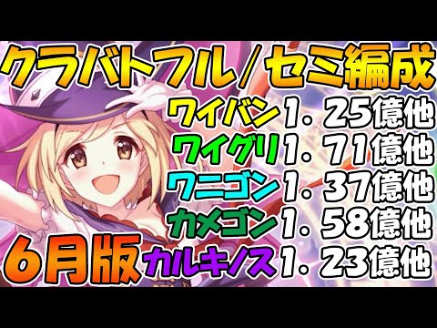 【プリコネR】クラバト4段階目フル/セミ編成紹介2024年6月版【ワイバーン】【ワイルドグリフォン】【ドロゲーター】【ティタノタートル】【カルキノス】【クランバトル】