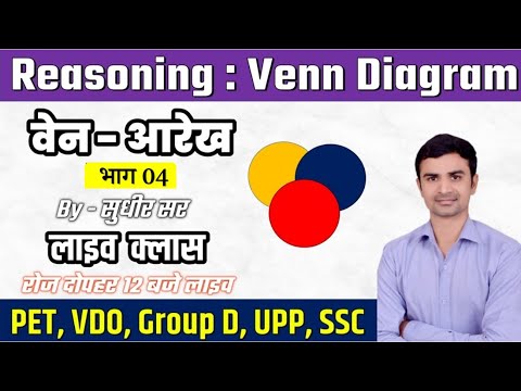Reasoning VENN DIAGRAM | वेन आरेख 04| Venn Diagram Questions |  VDO | Group D Sudhir Sir | Study91