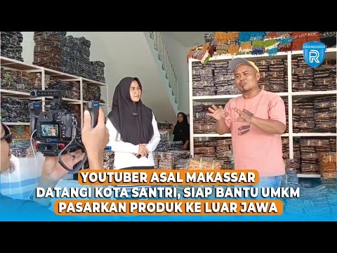Youtuber Asal Makassar Datangi Kota Santri, Siap Bantu UMKM Pasarkan Produk ke Luar Jawa