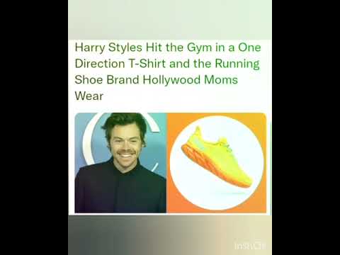 Harry Styles Hit the Gym in a One Direction T-Shirt and the Running Shoe Brand Hollywood Moms Wear