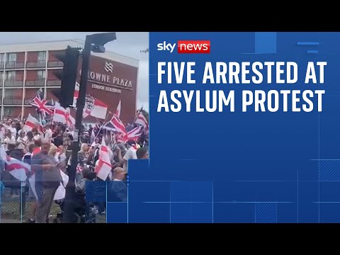 Five people arrested at asylum protest in West London