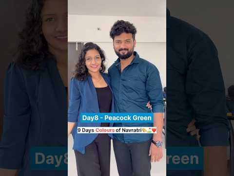 9 Days of Navratri ❤️Comment down the best #navratri #navratricolours #navratrispecial #husbandwife