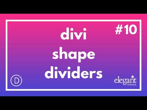 #DIVI NEWS 10 : Vous allez être surpris ! Les nouveaux effets de DIVI - Shape Dividers