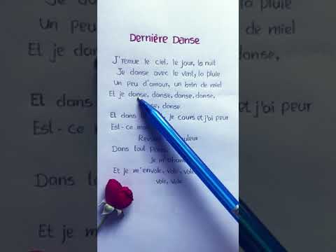 Dernière Danse❤️(lyrics)#indila #songlyrics #youtubeshorts #shortsfeed #handwriting #music